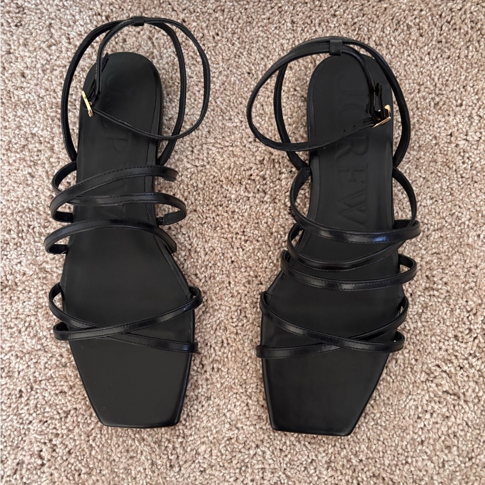 J. Crew Black Multi-Strap Ankle Sandals - Picture 9 of 11